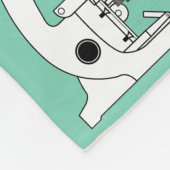 COUVERTURE POLAIRE MOTIF GRAPHIQUE DE MICROSCOPE (Coin)