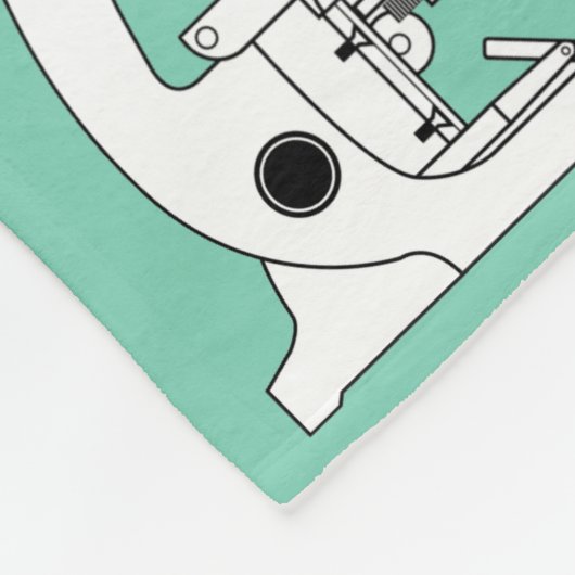 COUVERTURE POLAIRE MOTIF GRAPHIQUE DE MICROSCOPE (Coin)