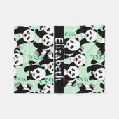 Couverture Polaire Motif graphique d'ours panda à personnaliser (Devant (Horizontal))