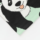 Couverture Polaire Motif graphique d'ours panda à personnaliser (Coin)