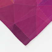 Couverture Polaire Motif graphique monogramme personnalisé violet vio (Coin)
