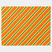 Couverture Polaire Motif Gras Bleu, Orange Et Jaune (Devant (Horizontal))