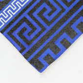 Couverture Polaire Motif grec traditionnel de méandre (Coin)