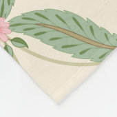 Couverture Polaire Motif Grille Fleurs Feuilles simples (Coin)