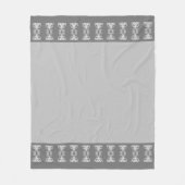 Couverture Polaire Motif gris argent Abstrait moderne (Devant)