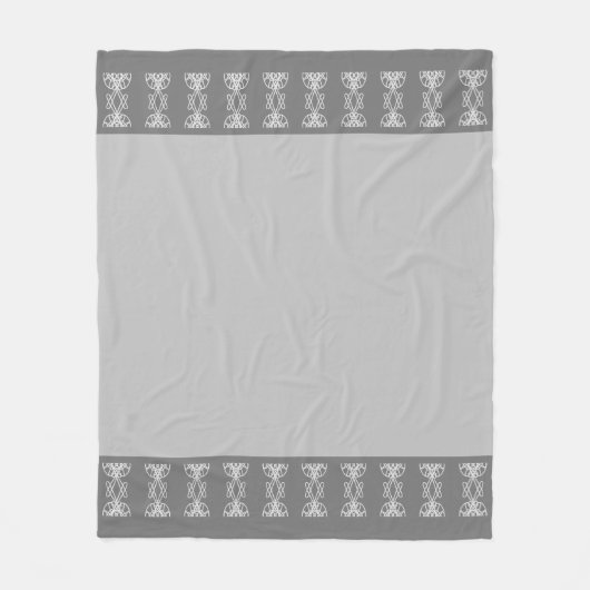 Couverture Polaire Motif gris argent Abstrait moderne (Devant)