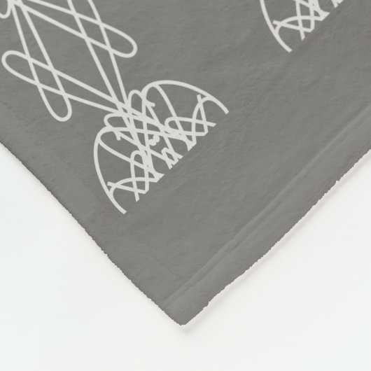 Couverture Polaire Motif gris argent Abstrait moderne (Coin)