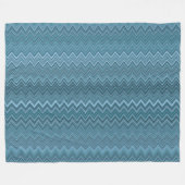 Couverture Polaire Motif gris bleu Zigzag Wavy (Devant (Horizontal))