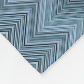 Couverture Polaire Motif gris bleu Zigzag Wavy (Coin)