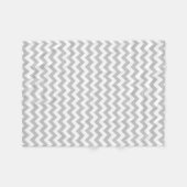 Couverture Polaire Motif gris et blanc de Chevron de zigzag (Devant (Horizontal))