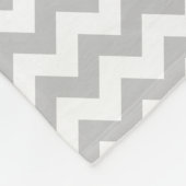 Couverture Polaire Motif gris et blanc de Chevron de zigzag (Coin)