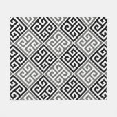 Couverture Polaire Motif Gris Et Noir À Clé Grecque (Devant (Horizontal))