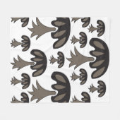 Couverture Polaire Motif gris noir champignon (Devant (Horizontal))