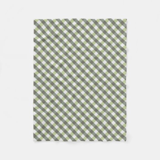 Couverture Polaire Motif gris vert tissé en diagonale (Devant)