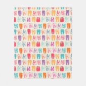 Couverture Polaire Motif grunge de dent (Devant)