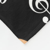 Couverture Polaire Motif Guitare Music Notes (Coin)