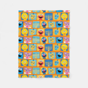 Couverture Polaire Motif Hanoukka de Sesame Street
