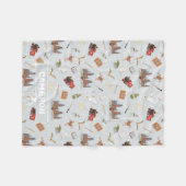 Couverture Polaire Motif Harry Potter Cartoon Hogwarts (Devant (Horizontal))