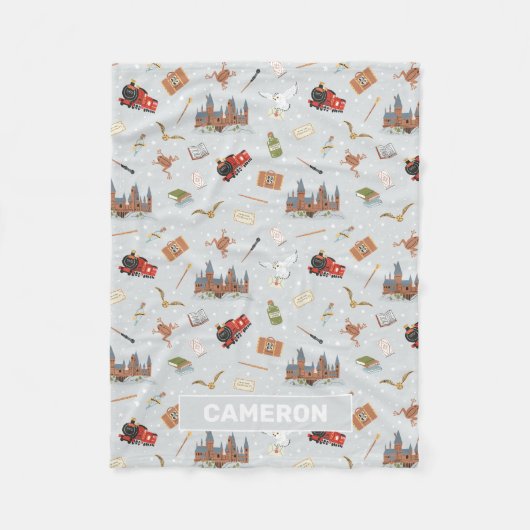 Couverture Polaire Motif Harry Potter Cartoon Hogwarts (Devant)