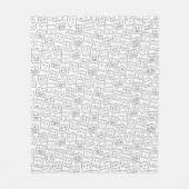 Couverture Polaire Motif heureux de dents (Devant)