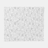 Couverture Polaire Motif heureux de dents (Devant (Horizontal))