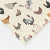 Couverture Polaire motif heureux du poulet (Coin)