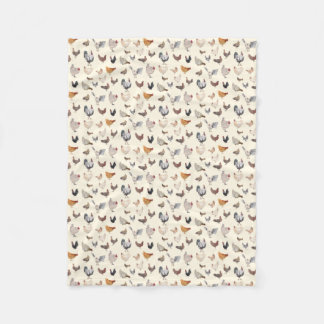 Couverture Polaire motif heureux du poulet
