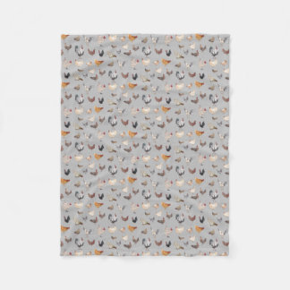 Couverture Polaire motif heureux du poulet