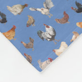 Couverture Polaire motif heureux du poulet (Coin)
