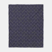 Couverture Polaire Motif Hexagon bleu (Devant)