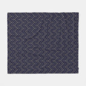 Couverture Polaire Motif Hexagon bleu (Devant (Horizontal))