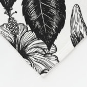 Couverture Polaire Motif Hibiscus (Coin)