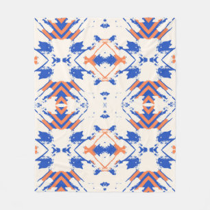 Couverture Polaire motif hipster coloré transparent avec géométrie