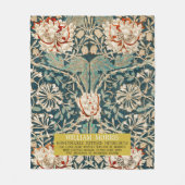 Couverture Polaire Motif Honeysuckle - Design de William Morris (Devant)