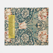 Couverture Polaire Motif Honeysuckle - Design de William Morris (Devant (Horizontal))