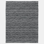 Couverture Polaire motif horizontal à branches noires et blanches (Devant)