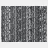 Couverture Polaire motif horizontal à branches noires et blanches (Devant (Horizontal))