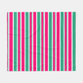 Couverture Polaire Motif horizontal rayé rouge-vert (Devant (Horizontal))