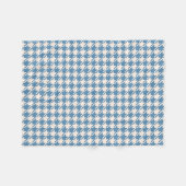 Couverture Polaire Motif Houndstooth Blue+Cream (Devant (Horizontal))