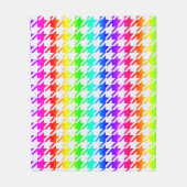 Couverture Polaire Motif Houndstooth moderne Rainbow Gradient (Devant)