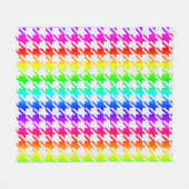 Couverture Polaire Motif Houndstooth moderne Rainbow Gradient (Devant (Horizontal))