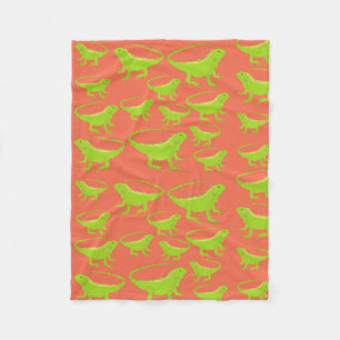 Couverture Polaire Motif Iguana Lizard