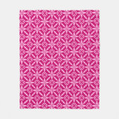 Couverture Polaire Motif Ikat Star - Fuchsia rose (Devant)