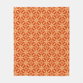 Couverture Polaire Motif Ikat Star - Mandarin Orange (Devant)
