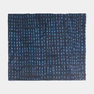 Couverture Polaire Motif Indigo Africain (Mali)
