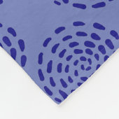 Couverture Polaire Motif Indigo bleu foncé rayé sur bleu (Coin)