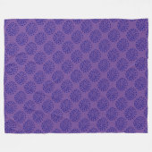 Couverture Polaire Motif indigo bleu foncé rayé sur violet (Devant (Horizontal))