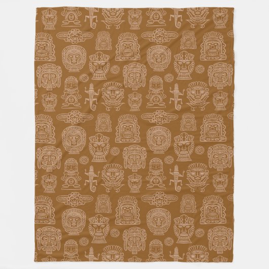 Couverture Polaire Motif inspiré par Aztec (Devant)