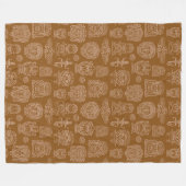 Couverture Polaire Motif inspiré par Aztec (Devant (Horizontal))