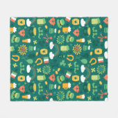 Couverture Polaire Motif irlandais mignon d'icône (Devant (Horizontal))